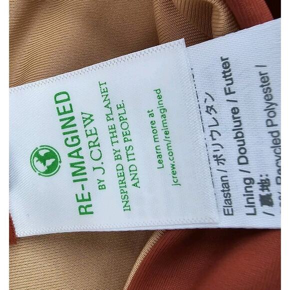 J Crew Swim Bottom Curved Waist String Bikini High Cut Mid Rise Terracotta - Picture 7 of 10